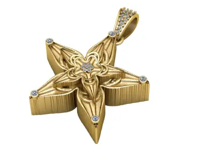STAR PENDANT 3D PRINTABLE MODEL  3D print model