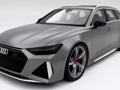 Audi RS6 Avant GT 2024 Low-poly 3D model