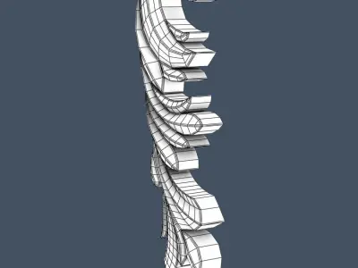 Decorative Scroll 3D model 4