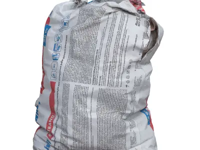 Dry building mix Low-poly 3D model