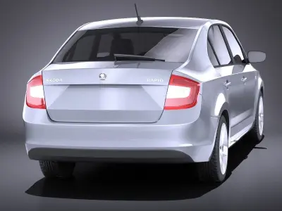 Skoda Rapid 2016 VRAY 3D model
