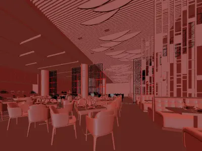 restaurant interior scenes 3D model