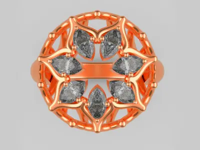 Cluster ring 3D print model get