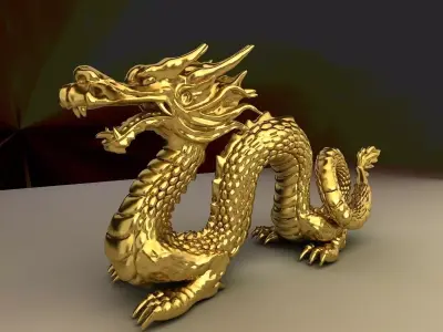 Chinese dragon Low-poly 3D model