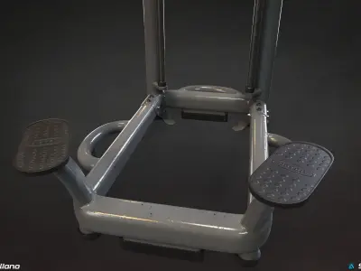 Gym Machine - Matrix Dip-Chin Assist Machine 3D model