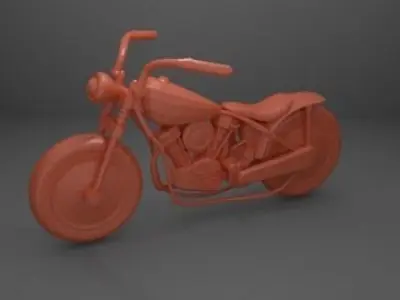 Chopper Motorcycle 3D print model