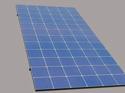 Solar Panel House Roof  Free low-poly 3D model