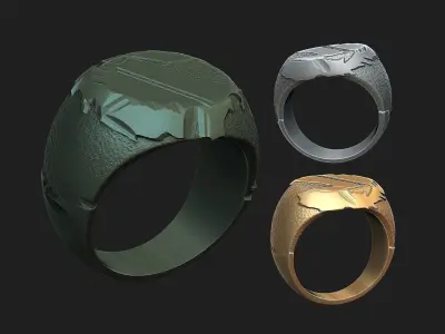 man abstract ring 3D print model