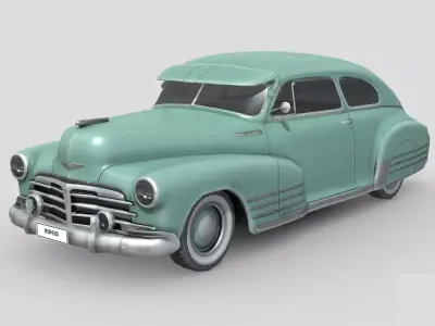 Low Poly Car - Chevrolet Fleetline Aerosedan 1948 Low-poly 3D model