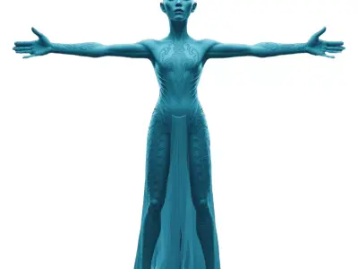 Futuristic Alien model pack Low-poly 3D model