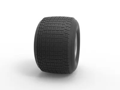 Rear wheel from Sprint car Scale 1 to 25 3D print model