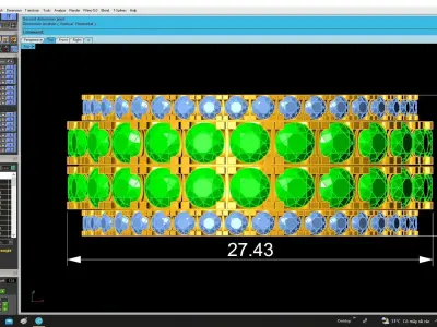Luxury Multi Row Pave Gemstone Band Ring 4853 3D print model