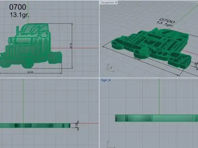 Car Truck Pendant 0700 3D print model