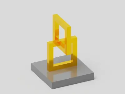 Interior Decor Low-poly 3D model