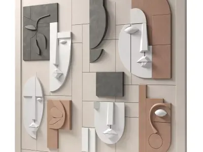 Decorativ panel face 35 3D model