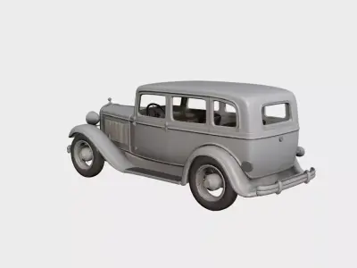 1920s Antique Vintage Car 3D Model Classic Early Era Automobile 3D model