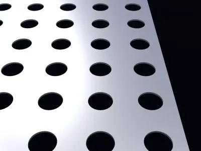 Perforated panel with 19 percent opening 25O66 3D model