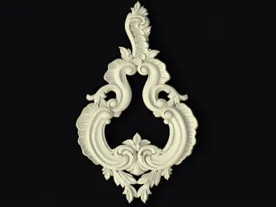 Central decor ornament for furniture 3D model 911