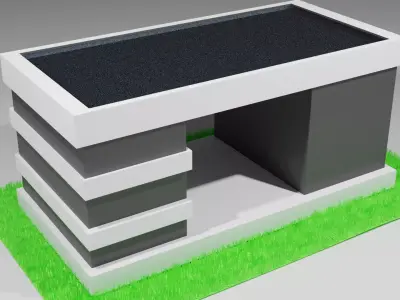 modern table Low-poly 3D model