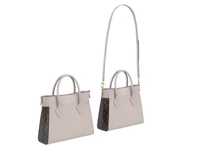 Louis Vuitton On My Side MM Bag Greige Low-poly 3D model