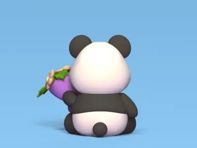Panda Bouquet 3D print model