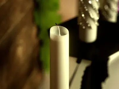 Candle-holder Candle and scene FREE 3D Free 3D model