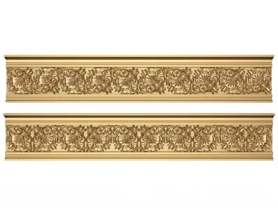 Cornice Decoration Molding 019 Low-poly 3D model