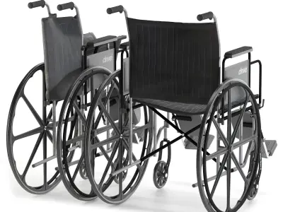 Drive Silver Sport 2 Wheelchair PBR 3D model