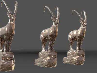 Goat Sculpture 3D model