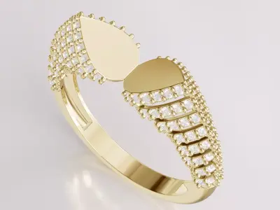 Jewelry Diamond Ring Model RG32 Free 3D print model