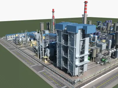 Chemical Plant 1 3D model