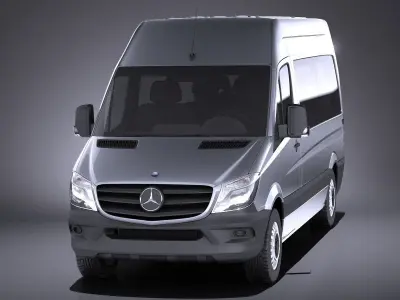 Mercedes-Benz Sprinter Passenger Van 2017 VRAY 3D model