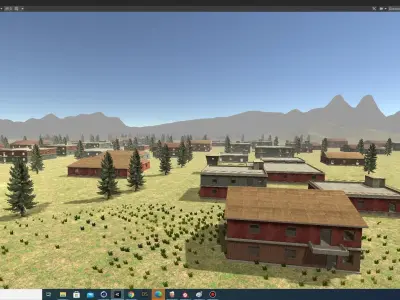 Modular Houses props mega pack mobile ar vr ready Low-poly 3D model