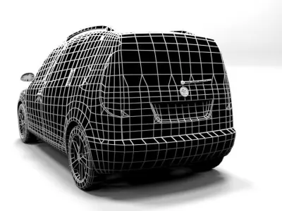 SKODA ROOMSTER 2011 LOWPOLY Low-poly 3D model