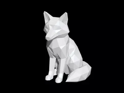 Fox Low-Poly 3D Printable 3D print model