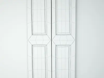 Vintage Teak Farm Doors 3D model