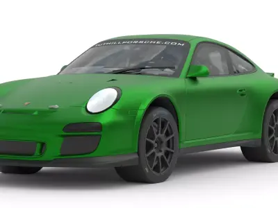 Porsche 911 3D Model High-Quality Detailed Design Low-poly 3D model