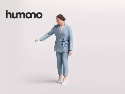 Humano Woman opening car 2011-6 3D model