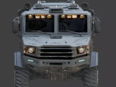 Luxury Tactical Armored Military Car 3D Model Low-poly 3D model