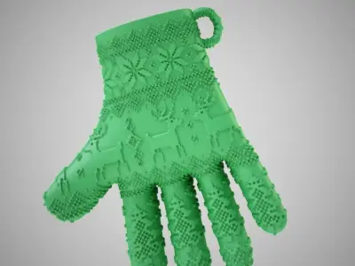Christmas Gloves 3D print model