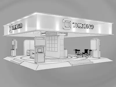  Booth Exhibition Stand a416b  3D model