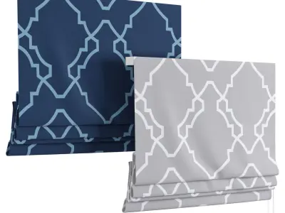 Roman Curtains 21 Pottery Barn Trisha Geo 3D model