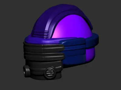 helmet high poly sculpt 3d printable ver 7 3D model 3D model