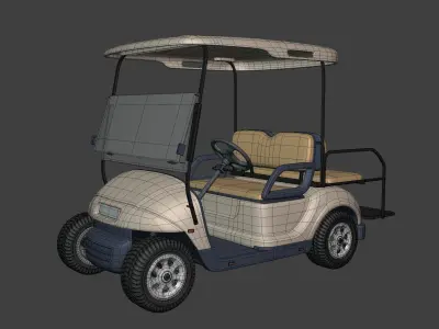 Generic Golf Cart - Electric Sport Vehicle - Club Car -- Blender 3D model