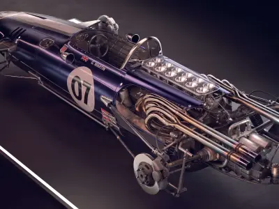 VINTAGE T1G Classic F1 Race Car PRICE DROP Low-poly 3D model