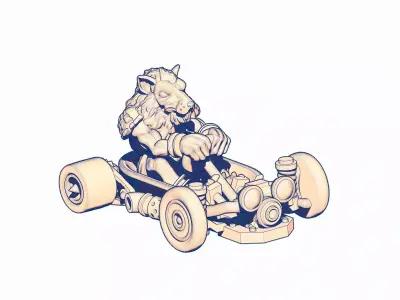 Gato TUSSLE FOR VICTORY Free 3D print model