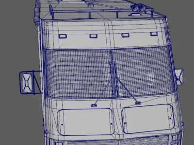 80s motorhome Low-poly 3D model