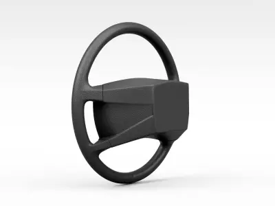 Mercedes-Benz 190 E Steering Wheel Low-poly 3D model