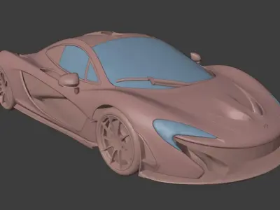 McLaren P1 Volcano Yellow pubg Low-poly 3D model