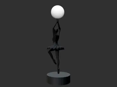 BALLERINA statue lamp decoration 3D print model